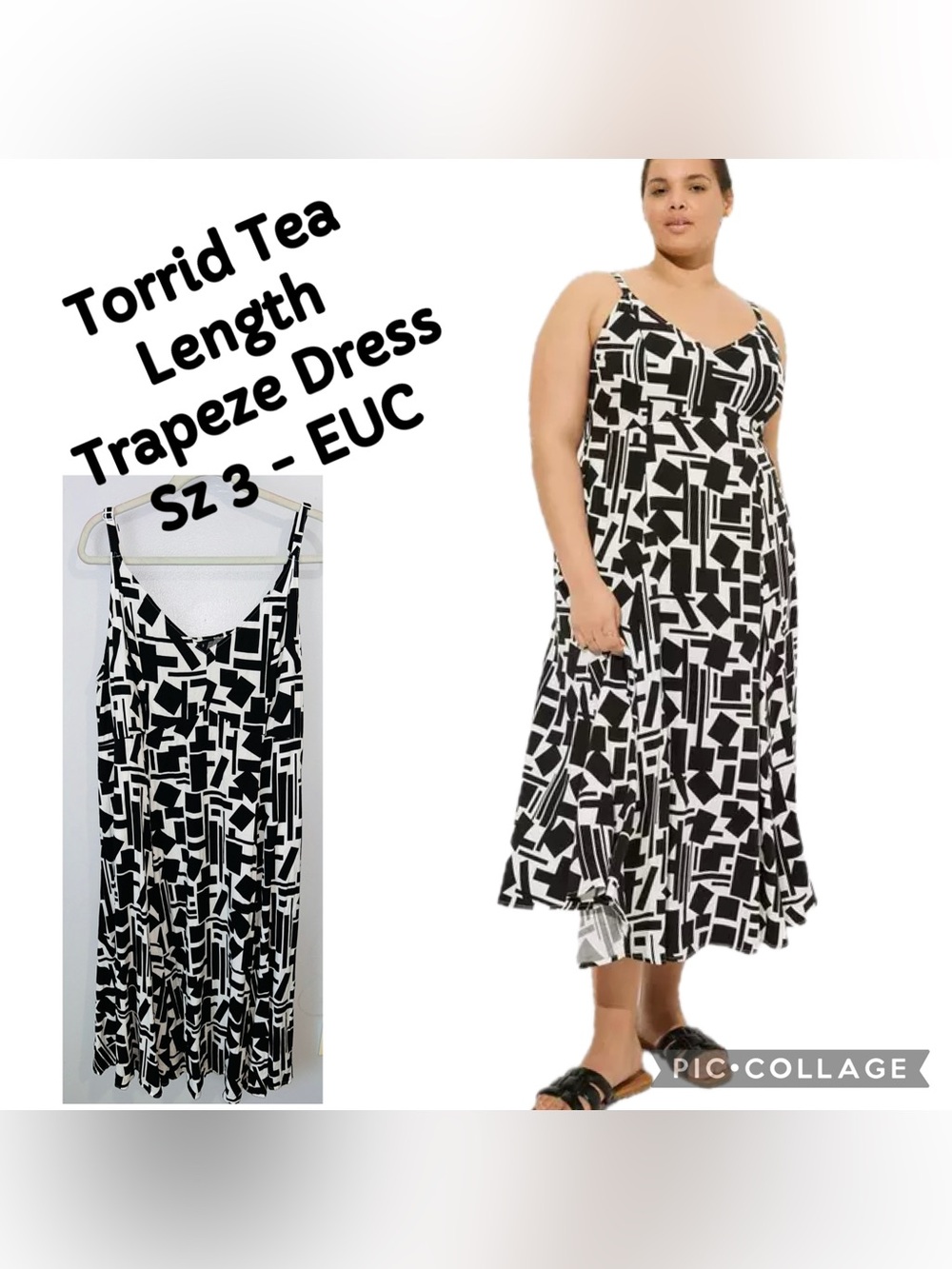 TORRID Tea Length Trapeze Dress sz 3X EUC